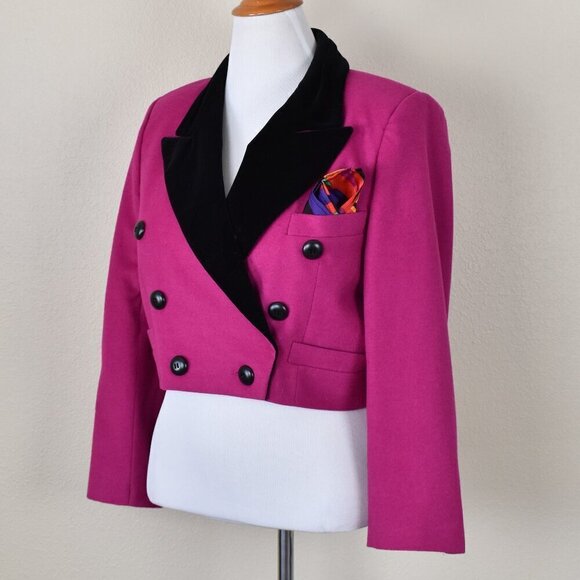Vintage ESCADA by Margaretha Ley Crop Blazer Jacket - 42 - Picture 6 of 13